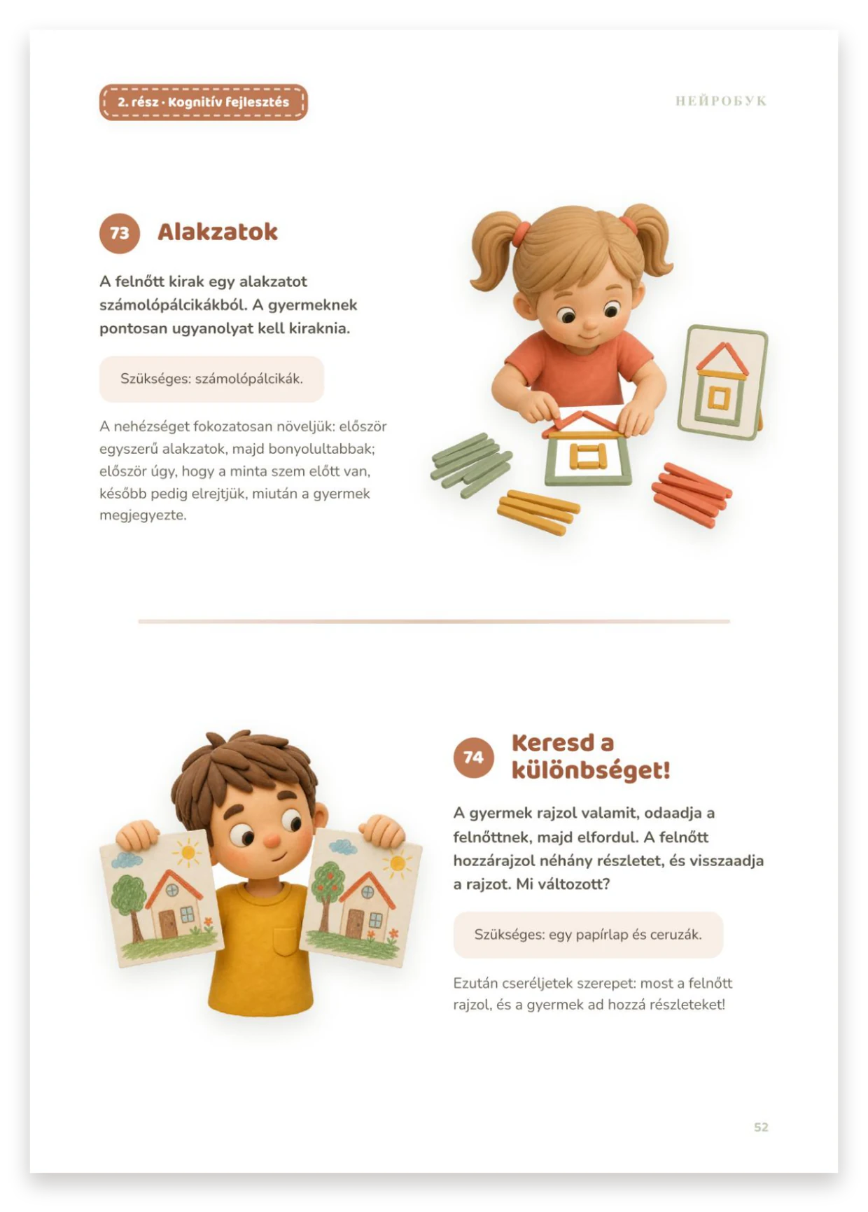 Alakzatok és Keresd a különbséget